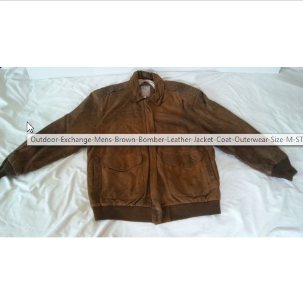 Outdoor Exchange Bomber Leather Jacket Size M